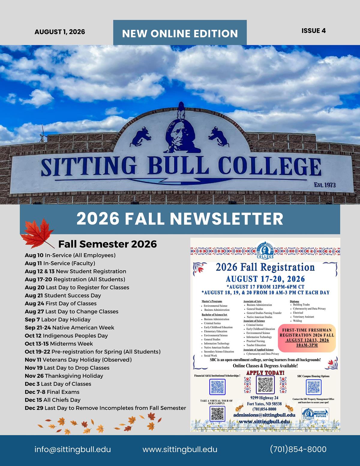 2026 Sitting Bull College Newsletter - image
