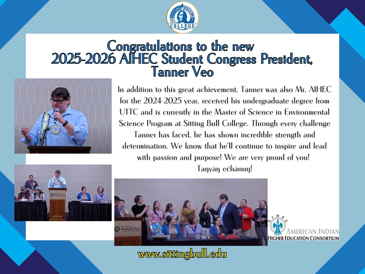 Congratulations to Tanner Veo-Newly Elected 2025-2026 AIHEC Student Congress President! - image